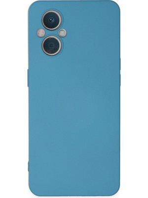 Bilişim Akademi  Oppo Reno 7 Lite Kılıf Silikon Kılıf Yumuşak Kılıf Içi Kadife Lansman - Mavi