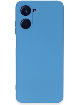 Bilişim Akademi  Realme 10 4g Kılıf Silikon Kılıf Yumuşak Kılıf Içi Kadife Lansman - Mavi