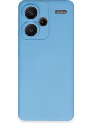 Bilişim Akademi  Xiaomi Redmi Note 13 Pro Plus Kılıf Silikon Kılıf Yumuşak Kılıf Içi Kadife Lansman - Mavi