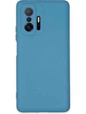 Bilişim Akademi  Xiaomi Mi 11T Kılıf Silikon Kılıf Yumuşak Kılıf Içi Kadife Lansman - Mavi