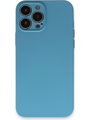 Bilişim Akademi  Apple iPhone 13 Pro Kılıf Silikon Kılıf Yumuşak Kılıf Içi Kadife Lansman - Mavi
