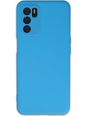 Bilişim Akademi  Oppo A16 Kılıf Silikon Kılıf Yumuşak Kılıf Içi Kadife Lansman - Mavi