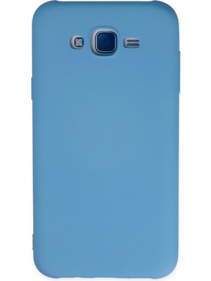 Bilişim Akademi  Samsung Galaxy J7 Kılıf Silikon Kılıf Yumuşak Kılıf Içi Kadife Lansman - Mavi