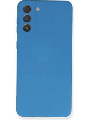 Bilişim Akademi  Samsung Galaxy S21 Plus Kılıf Silikon Kılıf Yumuşak Kılıf Içi Kadife Lansman - Mavi