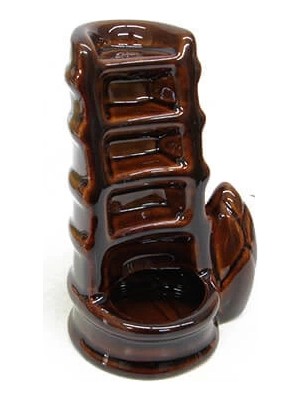 Seramik Geri Akış Buhurdanlık ve Tütsülük Bambu Modeli