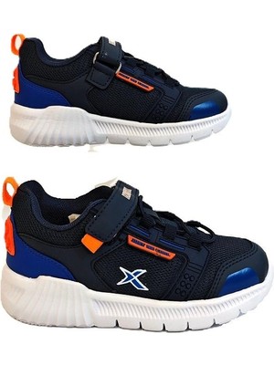Kinetix Vagor Fx Lacivert Cırtlı Hafif Erkek Çocuk Spor Ayakkabı