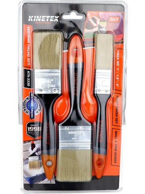 Kinetex 3 Pcs - No:1 Inç / 1.5 Inç / 2 Inç  Kestirme Fırça Set