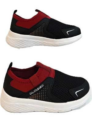Kinetix Wester Gs Siyah Kırmızı Bağacaksız Erkek Çocuk Spor Ayakkabı