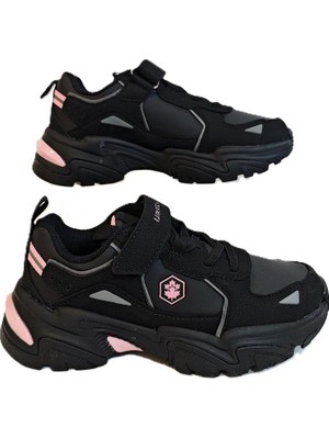 Lumberjack Kong Pu Siyah Cırtlı Kaymaz Kız Çocuk Spor Ayakkabı