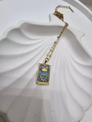 Sibel Aksesuar Tarot Çelik Kolye