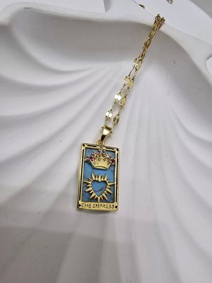 Sibel Aksesuar Tarot Çelik Kolye