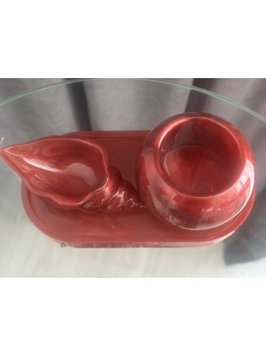 Inner Shine Deniz Kabuklu 3 Lü Ev Dekorasyon Seti, Saklama Kiti, Mumluk, Anahtarlık