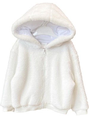 Dofi Unisex Bebek 1662 Fermuarlı Welsoft Kapüşonlu Sweatshirt – Lacivert & Beyaz