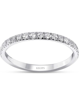 Keops Pırlanta 0.19 Karat Pırlanta Yarımtur Yüzük