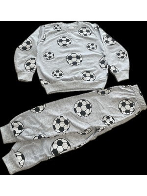 Siyah-Beyaz Top Desenli Çocuk Alt-Üst Takım