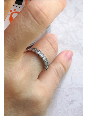 Bylin 925 Ayar Gümüş Yedi Taşlı Vintage Yüzük