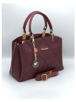 Kadın El ve Omuz Çantası 5 Bölmeli   Bordo