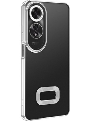 Adige Oppo A60 Uyumlu Kılıf Omega Silikon Gümüş