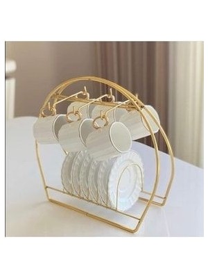 Belirtilmemiş Gold Metal Kahve Fincan Düzenleyici Askı Aparatı