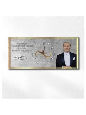 Atatürk Öğretmenler Cumhuriyet Sizden Fikri Hür Vicdanı Hür Irfanı Hür Nesiller Ister Cam Tablo 031