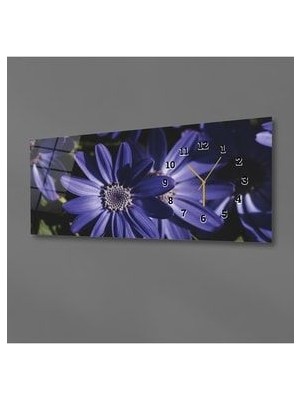 Yatay Yandan Saatli Sanat ve Doğa Temalı Cam Tablo 216