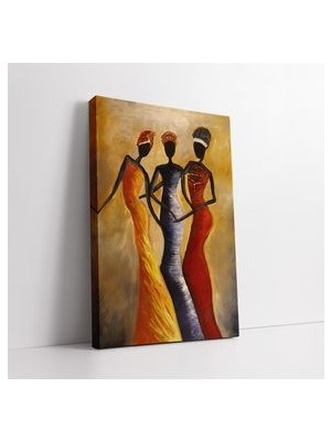 Etnik Afrikalı Kadınlar Soyut Kanvas Tablo