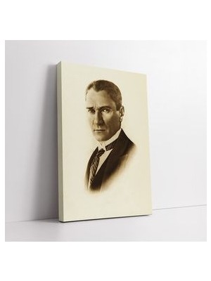 Retro Tarz Atatürk Portresi Kanvas Tablo
