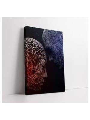 3D Efektli Aşıklar Kanvas Tablo