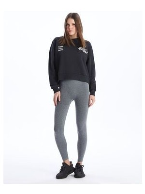 Lcwk Kadın Beli Lastikli Düz Tayt