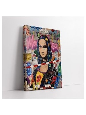 Banksy Mona Lisa Graffiti Kanvas Tablo