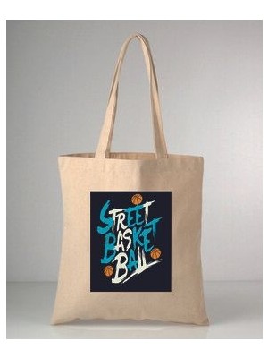 Basketbol Serileri-2 Baskılı 35X40 cm Ham Bez Omuz Çantası
