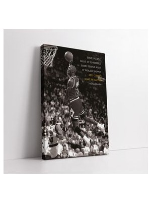 Michael Jordan Motivasyonel Kanvas Tablo