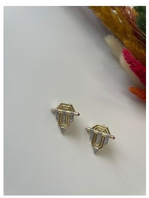 14K Altın Kaplama Serenay Küpe