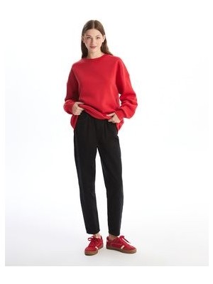 Beli Lastikli Slouchy Fit Kadın Jean Pantolon