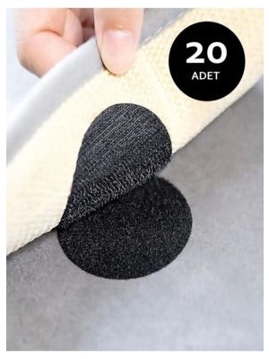 20 Adet Halı Kilim Koltuk Örtüsü Kaydırmaz Sabitleyici Cırt Yıkanabilir Kendinden Yapışkanlı Ped