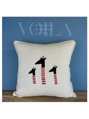 Voila Koleksiyon Nakışlı Kırlent Kılıfı - Kırlent