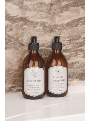 Junior Amber 2'li Set Sıvı Deterjan Bulaşık Deterjanı 300ML Amber Sıvı Sabun Deterjan Şişesi