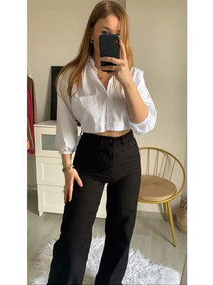 ByCukurovaFrango 2505 Yüksek Bel Boyfrıend(Salaş) Bol Paça Kot Pantolon