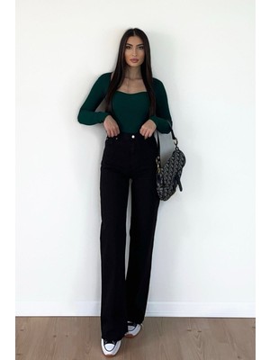 ByCukurovaFrango 2505 Yüksek Bel Boyfrıend(Salaş) Bol Paça Kot Pantolon