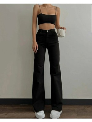 ByCukurovaFrango 2505 Yüksek Bel Boyfrıend(Salaş) Bol Paça Kot Pantolon