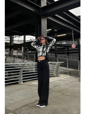 ByCukurovaFrango 2505 Yüksek Bel Boyfrıend(Salaş) Bol Paça Kot Pantolon