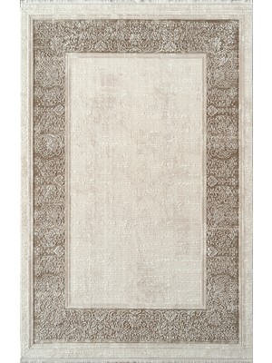 Royal Halı Kim Royal KC07A Krem Vizon Akrilik Yumuşak Dokulu Modern Halı Karademir Home