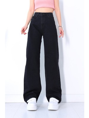 ByCukurovaFrango 2505 Yüksek Bel Boyfrıend(Salaş) Bol Paça Kot Pantolon