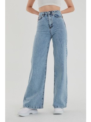 ByCukurovaFrango 2505 Yüksek Bel Boyfrıend(Salaş) Bol Paça Kot Pantolon