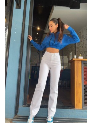 ByCukurovaFrango 2505 Yüksek Bel Boyfrıend(Salaş) Bol Paça Kot Pantolon