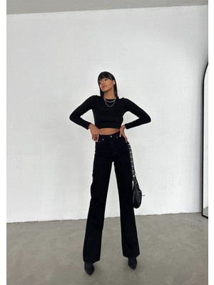 ByCukurovaFrango 2505 Yüksek Bel Boyfrıend(Salaş) Bol Paça Kot Pantolon