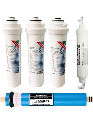 Evora  Ihlas Cebılon Unıque (Dijital) Su Arıtma Cihazı Uyumlu 5'li Filtre Seti