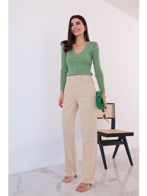 ByCukurovaFrango Penolope Kadın Audre Bej Jean