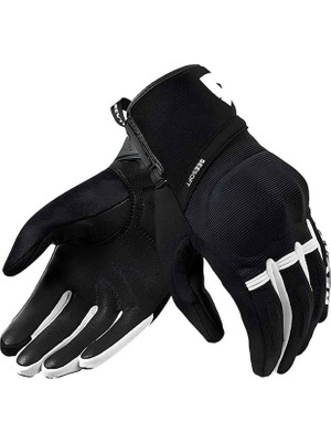 Revit Mosca 2 Yazlık Motosiklet Eldiveni Siyah - Beyaz Deri Dokunmatik Ekran Desteği XL Beden
