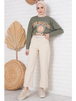 ByCukurovaFrango 2505 Yüksek Bel Boyfrıend(Salaş) Bol Paça Kot Pantolon